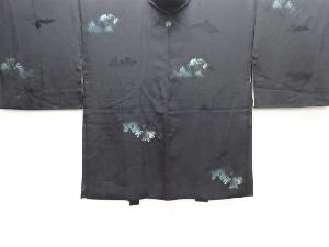 樹木模様織り出し一つ紋羽織